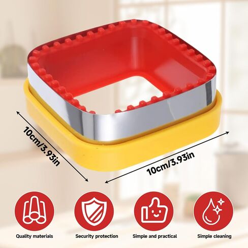 Sandwich Cutter and Sealer Set with Hand Guard Bread Mold Press Lunch Box Sandwich Maker Tool for Men Women Parents(Multicolor) in Saudi Arabia