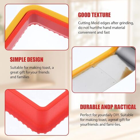 Sandwich Cutter and Sealer Set with Hand Guard Bread Mold Press Lunch Box Sandwich Maker Tool for Men Women Parents(Multicolor) in Saudi Arabia
