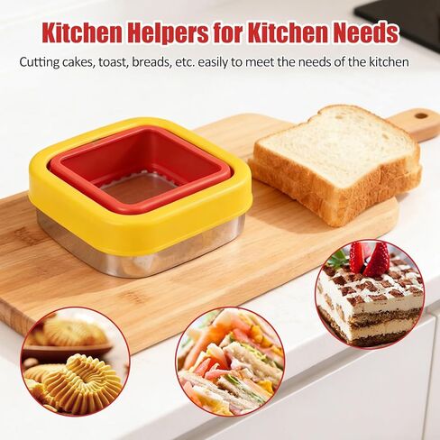 Sandwich Cutter and Sealer Set with Hand Guard Bread Mold Press Lunch Box Sandwich Maker Tool for Men Women Parents(Multicolor) in Saudi Arabia