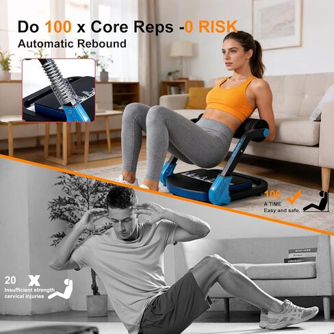 جهاز تمارين البطن، معدات تمارين الجلوس مع 3 مقاومة قابلة للتعديل، معدات اللياقة البدنية لجميع الأعمار، مدرب عضلات البطن، جهاز تمارين البطن القابل للطي لصالة الألعاب الرياضية المنزلية in Kuwait