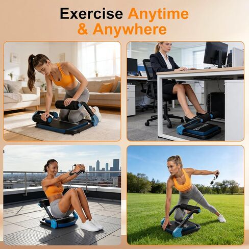 جهاز تمارين البطن، معدات تمارين الجلوس مع 3 مقاومة قابلة للتعديل، معدات اللياقة البدنية لجميع الأعمار، مدرب عضلات البطن، جهاز تمارين البطن القابل للطي لصالة الألعاب الرياضية المنزلية in Kuwait