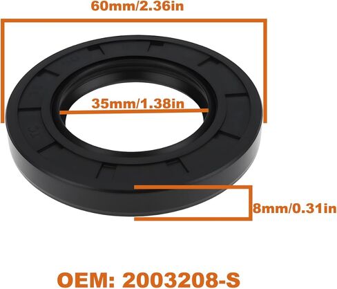 4pcs TC 35X60X8 Double-Lip Metric Oil Seals 2003208-S for Shaft Seal in Kuwait