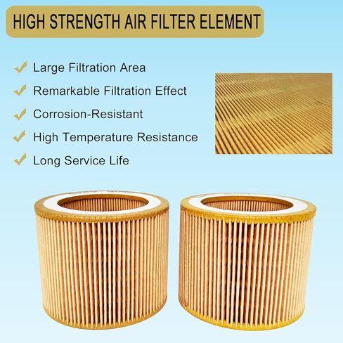 2 Pcs 88171913 Air Filter Element Compatible with Ingersoll Rand Air Compressor Replacement Part, High-Efficiency Filtration Cartridge 6211473900 1613900100 13294374 C1140 6211-4739-00 1613-9001-00 in Kuwait