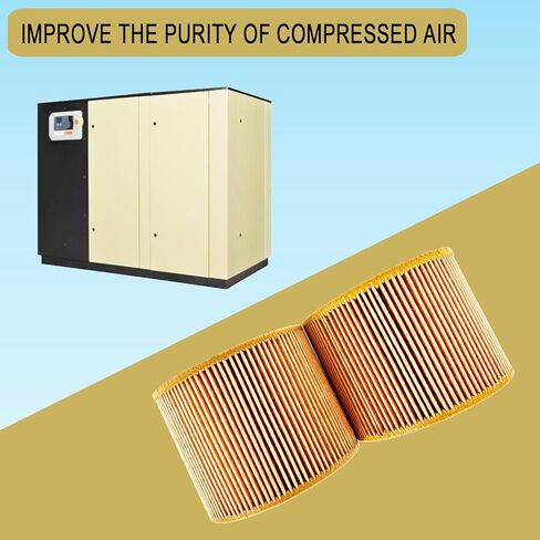 2 Pcs 88171913 Air Filter Element Compatible with Ingersoll Rand Air Compressor Replacement Part, High-Efficiency Filtration Cartridge 6211473900 1613900100 13294374 C1140 6211-4739-00 1613-9001-00 in Kuwait