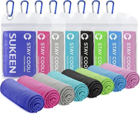 Sukeen Cooling Towel,Instant Evaporative Cooling for Sports,Yoga,Golf,Gym,Neck,Workout and More(40"x 12") in Kuwait