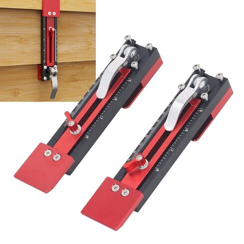 Aluminum Alloy Sliding Gauge Mounting Tool for Fiber Cement Wall Panels, 360° Rotating Locking Clamp, 2 Measuring Tools, Portable, Rustproof in Saudi Arabia