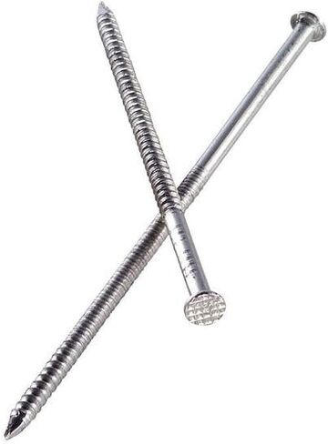 2D 0.16 in. Siding Stainless Steel Nail with Round Head Annular Ring Shank Silver - Pack of 807 in Saudi Arabia