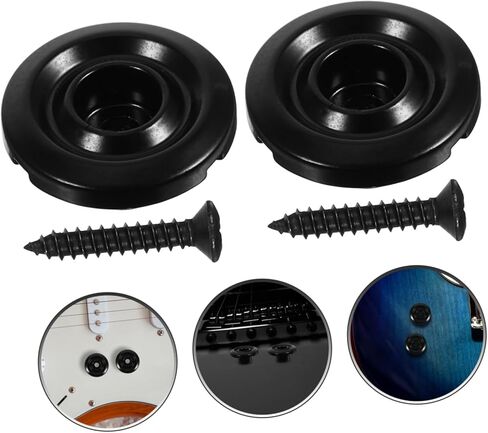 قطعتان من أدلة التجنيب لسلسلة الجهير الأسود تناسب الأشجار المعدنية للملحقات الأساسية للموسيقيين تتضمن براغي تثبيت وتصميم أنيق in Kuwait