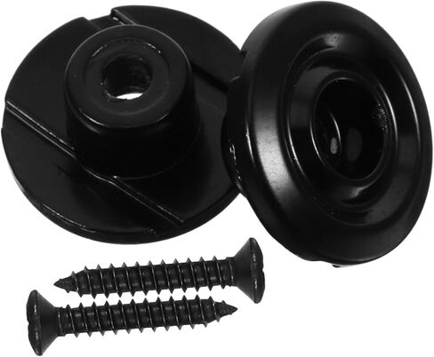 UPKOCH 2pcs Black Bass String Retainer Guides Mounting Screws Secure Locking Nut for Electric Bass Head Sturdy String Trees for Stable Tuning in Saudi Arabia