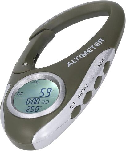 Aramox Digital Altimeter Barometer, ABS Housing Multifunctional Device, Backlight Display for Hiking Camping Travel in Saudi Arabia