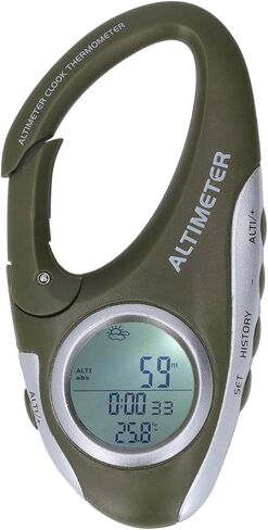 Aramox Digital Altimeter Barometer, ABS Housing Multifunctional Device, Backlight Display for Hiking Camping Travel in Saudi Arabia
