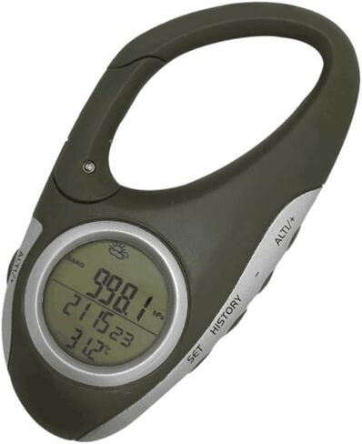 Handheld Altimeter Carabiner Barometer Thermometer Portable Digital Mountaineering Weather Gauge for Hiking and Outdoor Sports in Saudi Arabia
