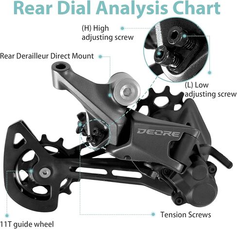 Bike 11 Speed Derailleur,RD-M5100-SGS Bicycle Rear Derailleur for Various Mountain Bikes in Saudi Arabia
