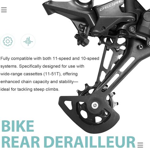 Bike 11 Speed Derailleur,RD-M5100-SGS Bicycle Rear Derailleur for Various Mountain Bikes in Saudi Arabia