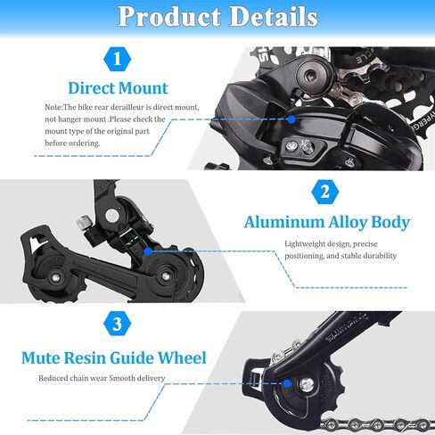 RD-TY300 6/7 Speed Rear Derailleur, Direct Mount for Hybrid, Commuter, Mountain and Road Bicycles, Universal Replacement Derailleur in Saudi Arabia