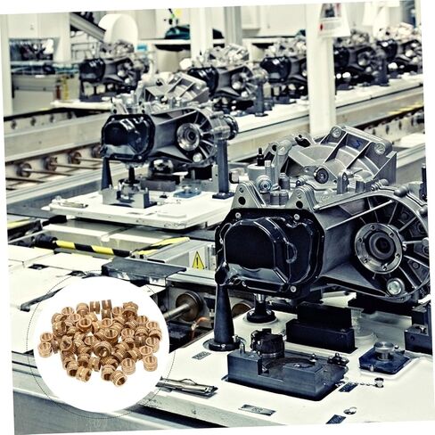 Luxshiny 60pcs Brass Knurled Threaded Insert Nuts for Injection Molding Embedment Fasteners for Printing High Pull-Out Force Easy Installation in Kuwait