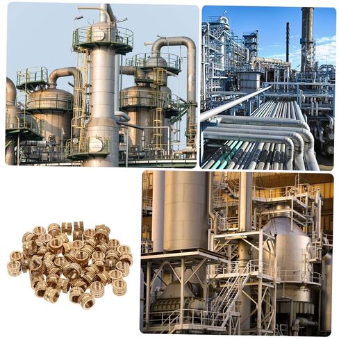 Luxshiny 60pcs Brass Knurled Threaded Insert Nuts for Injection Molding Embedment Fasteners for Printing High Pull-Out Force Easy Installation in Kuwait