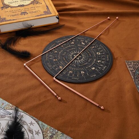 مجموعة قضبان التغطيس النحاسية 99.9% من Biomag، قطعتان من قضبان التكهن مع قفازات ولوحة العرافة لصيد الأشباح، والتكهن بالمياه، والعثور على الذهب، نعم أو لا أسئلة in Kuwait