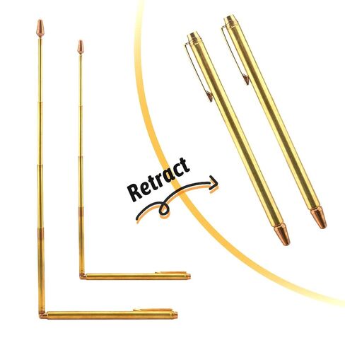 2pcs Copper Dowsing Rods,Solid Copper and Brass Dowsing Rod for Tracing Spiritual Energy,Witching Divining Rods for Detecting Gold,Finding Water,Treasure,Ghost Hunting Tool in Kuwait