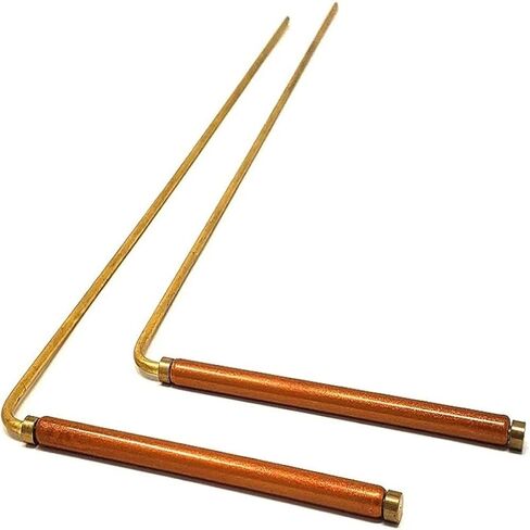 Copper Dowsing Rods 1Pair Portable Dowsing Rods Copper Spiritual Metal Detector for Ghost Hunting, Water, Treasure and Finding Tools in Saudi Arabia