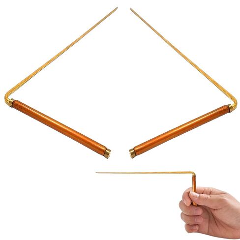 Copper Dowsing Rods 1Pair Portable Dowsing Rods Copper Spiritual Metal Detector for Ghost Hunting, Water, Treasure and Finding Tools in Saudi Arabia