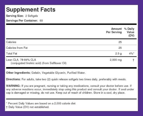 CLA 1000mg Conjugated Linoleic Acid 120 Softgels in Saudi Arabia