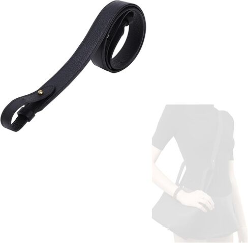 DGAZ TC leather shoulder strap for Hermes Picotin/Lindy/Evelyne, handmade, replaceable crossbody bags strap(1.5 Inch Wide,39.37 Inch Long,Black(Silver studs) in Kuwait