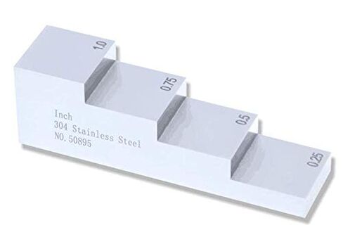4 Step Ultrasonic Calibration Test Blocks, 304 Stainless Steel - 0.250" 0.500" 0.750" 1.000" Length * Width: 4" x 1" in Saudi Arabia