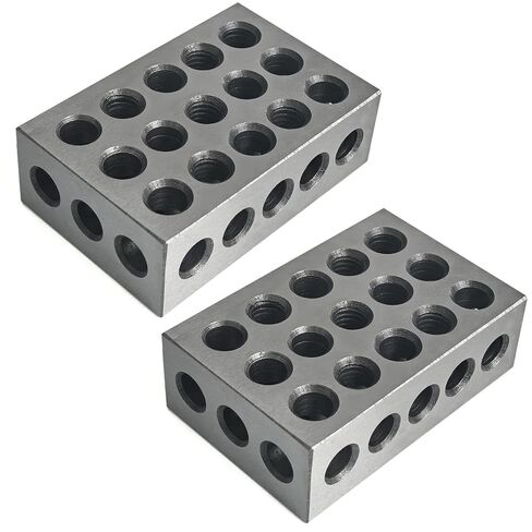 زوج كتل مقاس 1 × 2 × 3 بوصة مكونة من 23 فتحة، فولاذ دقيق، مجموعة كتل متوازية بتفاوتات 0.0001 بوصة تستخدم لمعايرة المعدات in Kuwait