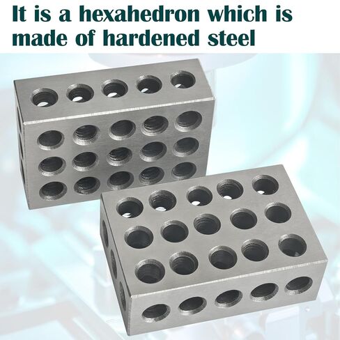 زوج كتل مقاس 1 × 2 × 3 بوصة مكونة من 23 فتحة، فولاذ دقيق، مجموعة كتل متوازية بتفاوتات 0.0001 بوصة تستخدم لمعايرة المعدات in Kuwait