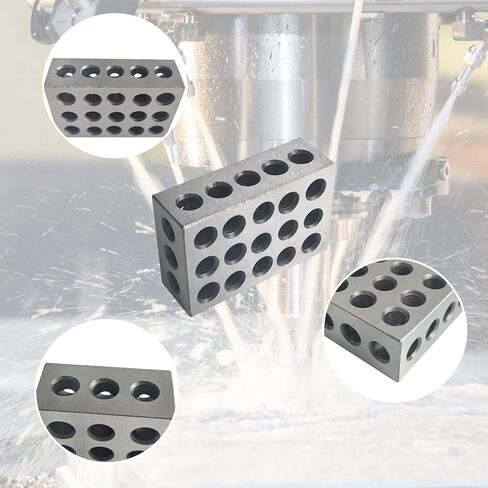 زوج كتل مقاس 1 × 2 × 3 بوصة مكونة من 23 فتحة، فولاذ دقيق، مجموعة كتل متوازية بتفاوتات 0.0001 بوصة تستخدم لمعايرة المعدات in Kuwait