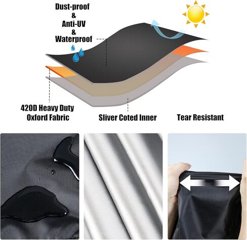 غطاء طاولة كرة قدم - غطاء طاولة كرة قدم مقاوم للماء، غطاء طاولة كرة قدم للاستخدام الداخلي والخارجي - مقاس 57 بوصة طول × 45 بوصة عرض × 30 بوصة ارتفاع، أسود in Kuwait