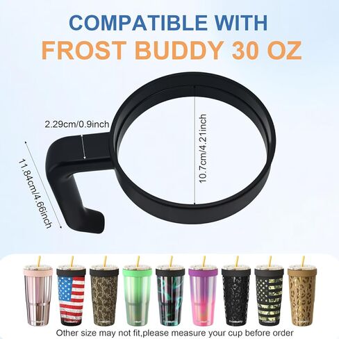 Silicone Handle Compatible with Frost Buddy Togo Buddy 30oz,Anti-Slip,Easy to Grip,Black(fit 30oz only) in Kuwait