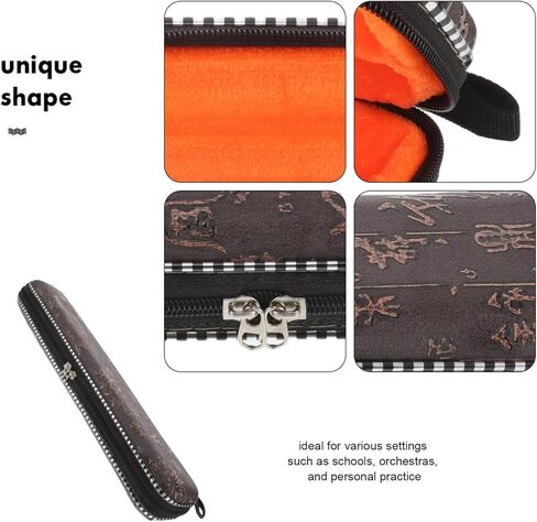 HEMOTON Flute Storage Case Capacity Musical Instrument Bag for Piccolo Flute Neat and Organized Storage Convenient Carrier Case with Strap for Easy Transport in Saudi Arabia