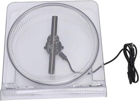 Yoidesu 3D Hologram Fan, 5.5 Inch 2000x128 Resolution 128 LED Beads APP Control Holographic Projector Advertising Display with Protective Cover, for Shop Party Bar Office in Saudi Arabia