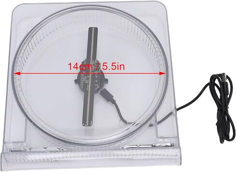 Yoidesu 3D Hologram Fan, 5.5 Inch 2000x128 Resolution 128 LED Beads APP Control Holographic Projector Advertising Display with Protective Cover, for Shop Party Bar Office in Saudi Arabia