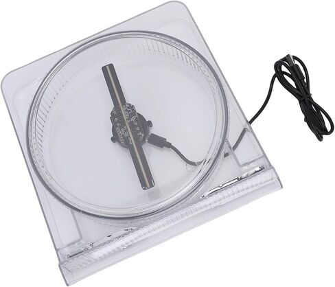Yoidesu 3D Hologram Fan, 5.5 Inch 2000x128 Resolution 128 LED Beads APP Control Holographic Projector Advertising Display with Protective Cover, for Shop Party Bar Office in Saudi Arabia