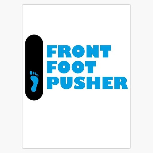 Magnet Skateboard Mongo Front Foot Pusher (Regular - Right Footprint) Magnetic Vinyl Sticker Weatherproof 5" in Saudi Arabia