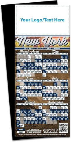 2026 Pro Baseball Sports Schedule (Philadelphia) - 250 Quantity - Add Your Logo & Imprint - Fridge Magnets - Promotional Item, Business Advertising Products in Saudi Arabia
