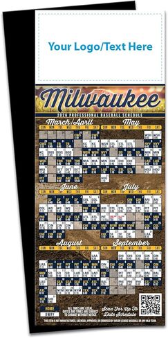 2026 Pro Baseball Sports Schedule (Philadelphia) - 250 Quantity - Add Your Logo & Imprint - Fridge Magnets - Promotional Item, Business Advertising Products in Saudi Arabia