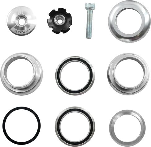 Tange Seiki Technoglide J-2 Headset 1 1/8 Inch with Top Cap, Silver, TAS3110 in Saudi Arabia