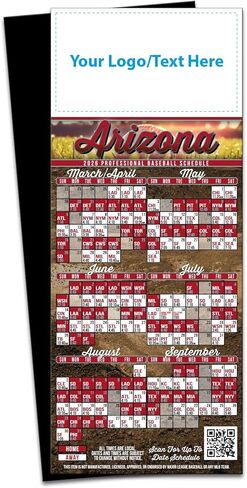 2026 Pro Baseball Sports Schedule (Philadelphia) - 250 Quantity - Add Your Logo & Imprint - Fridge Magnets - Promotional Item, Business Advertising Products in Saudi Arabia