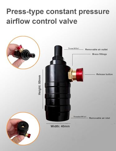 صمام منظم ضغط صغير - متوافق مع خزانات 580 جرام، 615 جرام، 640 جرام، 2.2 لتر، 3.3 لتر، 4.4 لتر - إطلاق بلمسة واحدة، هيكل معدني، تحكم محمول وموثوق بالغاز in Kuwait