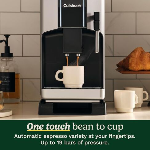Cuisinart Espresso Bar Fully Automatic Espresso Machine, Makes Hot or Cold Cafe-Quality Cappuccino, Lattes, Americanos and Cold Extracted Espresso, Steam/Frothing Wand for Milk-Based Drinks, EM-550 in Saudi Arabia