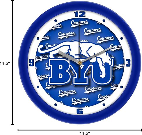 SunTime BYU Cougars Royal Wall Clock - 11.5" - Glass Face in Saudi Arabia