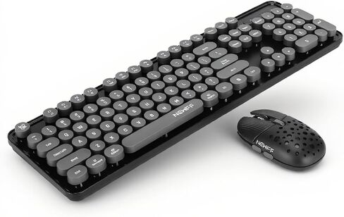Tangxi 2.4G Keyboard and Mouse Combo with Round Keycaps and Numeric Keypad, High Performance, High Footed Keys, Mouse Adjustable (Black Board) in Kuwait