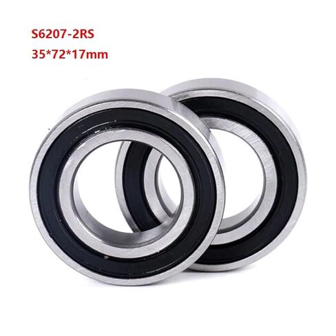 4 قطعة/الوحدة S6207RS S6207-2RS S6207 2RS RS 35x72x17 مللي متر مزدوج سدادة مطاطية الفولاذ المقاوم للصدأ كرة أخدود عميقة تحمل 35*72 17 مللي متر in Kuwait