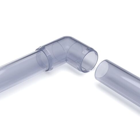 FORMUFIT F00190E-UV Elbow PVC Fitting, Furniture Grade, 90 Degree, 1" Size, Clear in Saudi Arabia