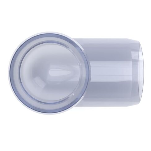 FORMUFIT F00190E-UV Elbow PVC Fitting, Furniture Grade, 90 Degree, 1" Size, Clear in Saudi Arabia