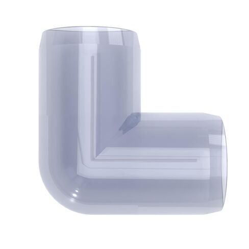FORMUFIT F00190E-UV Elbow PVC Fitting, Furniture Grade, 90 Degree, 1" Size, Clear in Saudi Arabia